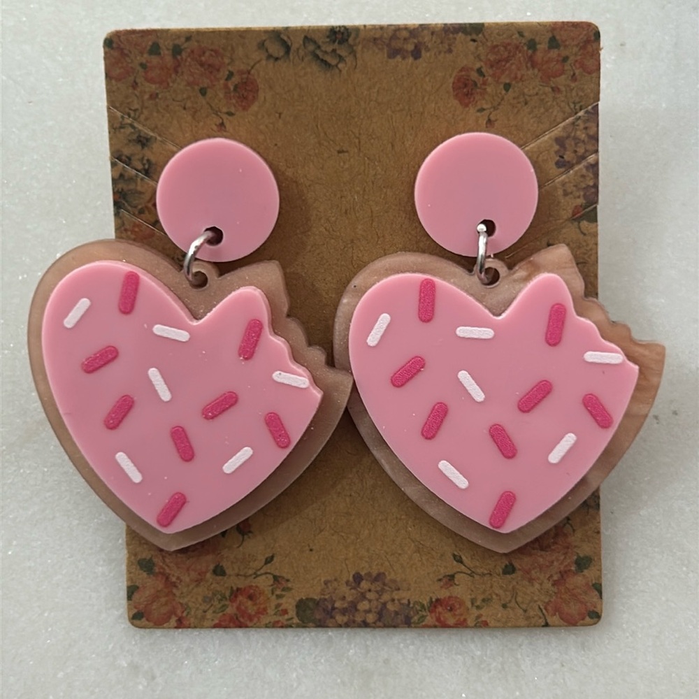 Cookie Heart Earrings